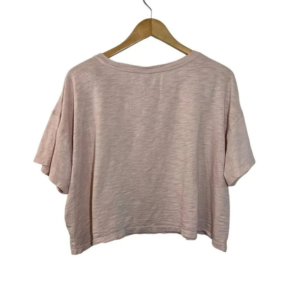 Old Navy Cropped T Shirt XL Activewear Knit Graphic Text Force of Nature Casual - Picture 2 of 4